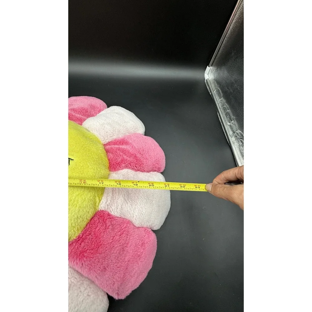 Takashi Murakami Kaikai Kiki Flower Plush Cushion Pink White 60cm 23in